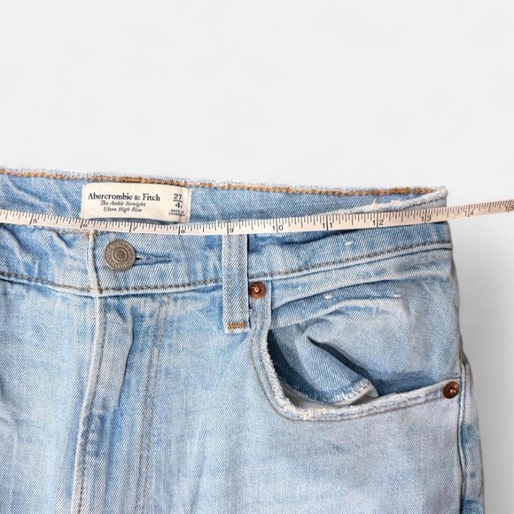 Abercrombie & Fitch The Ankle Straight Ultra High Rise Jeans Size 27 / 4R - Picture 4 of 7